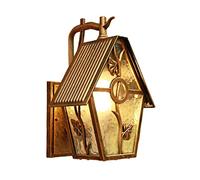 GWJKG Lampe rustique Dusk Dawn mur extérieur Lanterne de murale en résine avec verre d'eau for patio à la maison Appliques murales