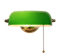 GWJKG Lampes murales Appliques Banquier traditionnel Vintage Wall, Green Retro Banker Lampe lecture Mur chevet lumineux luminaires avec interrupteur à fil de poutre abat-jour réglable, la