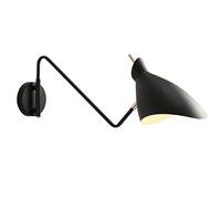 GWJKG Lampes murales Appliques Black Vintage Wall Lumière, Lampe murale blanche industrielle Plug-in Simplicité Bras Swing Lights for la décoration de maison Tête lit terrasse Salle bain Ch
