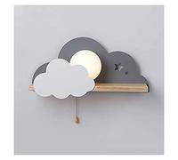 GWJKG Lampes murales Appliques Chambre d'enfant, Soleil, Nuage Wall Light Fixture, Moderne Mignon LED Creative Minimaliste Applique murale en métal avec la chaîne de traction plateau, montag