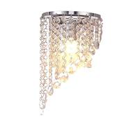 GWJKG Lampes murales Appliques Crystal Wall Lumière, Fini chrome, K9 Acrylique Drop Thade Lampe Chambre à coucher Salon Éclairage, Vanity 1-Light Joologures for la