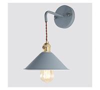 GWJKG Lampes Nordic Wall, Fixture la murale E26 Emballage d'éclairage mural Spot projecteur avec peinture givrée corps Lampe de chevet Color : Gray