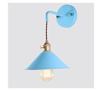 GWJKG Lampes Nordic Wall, Fixture la murale E26 Emballage d'éclairage mural Spot projecteur avec peinture givrée corps Lampe de chevet Color : Blue