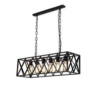 GWJKG Led Chandeliers, Retro Cloft Chandelier Lamp V-Intage Industry Adjustable Wrought Iron Ceiling Hanging Light Illumination for Living Room Restaurant Bar Chandeliers
