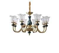 GWJKG Lustres LED cristal plafond moderne Table Salle à manger de chambre en verre Éclairage éclairé pour le salon Color 8 Ligh