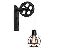 GWJKG mur Vintage Rétro Lampe murale industrielle Shade Fixation Fer à repasser Réglable Eclairage for la décoration de loft Cafe Bar Wandlamp Decoration LED Appliques murales (Color :