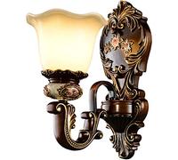 GWJKG Murale européenne résine sculptée fixe chambre salon fond mur rétro lampe décorative applique Appliques murales (Size : A)