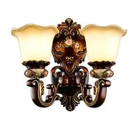 GWJKG Murale européenne résine sculptée fixe chambre salon fond mur rétro lampe décorative applique Appliques murales (Size : B)