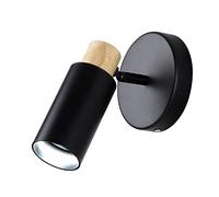 GWJKG Murale nordique lampe de chevet salon TV Ins vent noir blanc moderne minimaliste fond mode bois art chambre applique Appliques murales