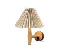 GWJKG murale rétro, chevet d‘escalier plissée blanc cassé, lampe de chambre à coucher en pétales Appliques murales (Color : B)