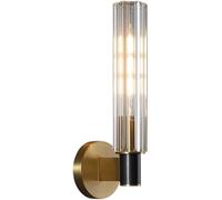 GWJKG Nordic Natural Stone Marble Sconce Vintage Industrial Rustic Lighting Light Mid Century Farmhouse Brass Wall Lamp with E12/E14 Base