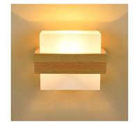 GWJKG Nordic Style Acrylic Wooden Wall Lantern - Warm Ambience Lighting (22x16cm)