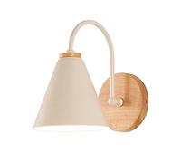 GWJKG nordique bois, lampe de chevet en fer chambre à coucher, applique murale for cuisine Restaurant Appliques murales (Color : White No)