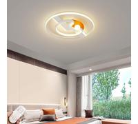 GWJKG Northern Europe Ceiling Lamp LED Three-Tone ht Dimmable Chandelier Lamp Flush Mount Ceiling h for Bedroom Living Room Dining Room-No Aurora distraught 50x10cm-Three-color Ht Change-50(No Aurora