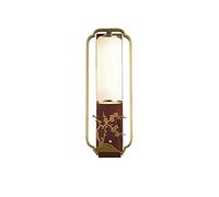 GWJKG Nouvelle applique chinoise en bois cuivre, lampe de chevet créative for salon, arrière-plan, allée murale Appliques murales (Color : C)