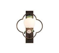 GWJKG Nouvelle Chinoise Tout cuivre, Lampe Chevet d'allée Salon, Applique Murale créative en Feuille de Appliques murales