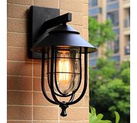 GWJKG Retro Outdoor Waterproof Antirust E27 Wall Lamp Garden Gateway Sconce Courtyard Corridor Villa Bra Residential Balcony Lights, Lighting Chandelier