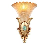 GWJKG Style européen rétro résine salon couloir chambre chevet créatif tenture lampe décorative applique murale Appliques murales