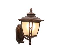 GWJKG, Traditional Waterproof Outdoor Light Fixture V-intage Brown Victoria Aluminum Metal Gate Wall Sconce Lamp Villa Courtyard Corridor Terrace Garden External Glass Lante,Indoor Wal