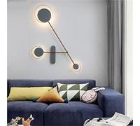 GWJKG Versatile Indoor Lighting Fixture Compatible for Living Room Study Bedroom Bedside Mounted Wall Lamp Reading Light(C 3heads Blue Gold,Warm White)
