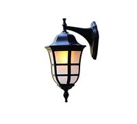 GWJKG Wall Sconce Europe Retro Outdoor Wall Lamp Industrial Exterior Garden Patio Porch Sconce Waterproof Rainproof Outside Courtyard Wall Lights Fixture Glass Shade Lantern for Community