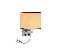 GWJKG Wall Sconce Fabric Sconce Bedroom Reading Light Wall Lamping Chrome Wall Lights for Home Hotel Aisle LED Walls Lamp Wrought Iron Plating Light Fixtures Decoration Lamps Waterproof