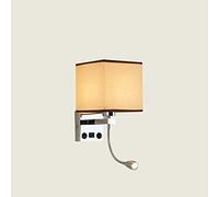 GWJKG Wall Sconce Fabric Sconce Bedroom Reading Light Wall Lamping Chrome Wall Lights for Home Hotel Aisle LED Walls Lamp Wrought Iron Plating Light Fixtures Decoration Lamps Waterproof