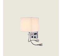 GWJKG Wall Sconce Fabric Sconce Bedroom Reading Light Wall Lamping Chrome Wall Lights for Home Hotel Aisle LED Walls Lamp Wrought Iron Plating Light Fixtures Decoration Lamps Waterproof