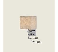GWJKG Wall Sconce Fabric Sconce Bedroom Reading Light Wall Lamping Chrome Wall Lights for Home Hotel Aisle LED Walls Lamp Wrought Iron Plating Light Fixtures Decoration Lamps Waterproof
