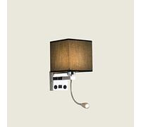 GWJKG Wall Sconce Fabric Sconce Bedroom Reading Light Wall Lamping Chrome Wall Lights for Home Hotel Aisle LED Walls Lamp Wrought Iron Plating Light Fixtures Decoration Lamps Waterproof