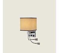 GWJKG Wall Sconce Fabric Sconce Bedroom Reading Light Wall Lamping Chrome Wall Lights for Home Hotel Aisle LED Walls Lamp Wrought Iron Plating Light Fixtures Decoration Lamps Waterproof