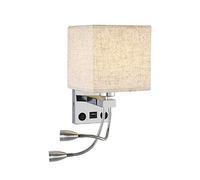 GWJKG Wall Sconce Fabric Sconce Bedroom Reading Light Wall Lamping Chrome Wall Lights for Home Hotel Aisle LED Walls Lamp Wrought Iron Plating Light Fixtures Decoration Lamps Waterproof