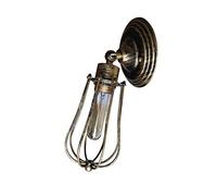 GWJKG Wall Sconce Industrial Vintage Lighting Adjustable Lamp Rustic Wire Iron Metal Cage Oil Rubbed Wall Light Shade Antique Fixture 3W- Waterproof