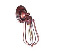 GWJKG Wall Sconce Industrial Vintage Lighting Adjustable Lamp Rustic Wire Iron Metal Cage Oil Rubbed Wall Light Shade Antique Fixture 3W- Waterproof