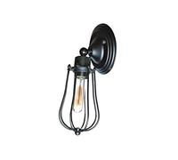 GWJKG Wall Sconce Industrial Vintage Lighting Adjustable Lamp Rustic Wire Iron Metal Cage Oil Rubbed Wall Light Shade Antique Fixture 3W- Waterproof
