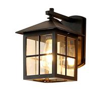 GWJKG Wall Sconce LED Lantern American Rural Aisle Wall Lamp European Outdoor Waterproof Wall Light Living Room Balconydor Sconce Retro Vintage Bedroom Lights Street Light Black