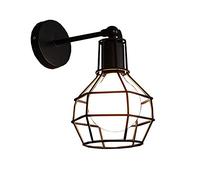 GWJKG Wall Sconce Retro Iron Metal Adjustable Lantern Vintage Industrial Opening Wire Cage Shade Wall Lamp Antique Iron Wrought Wall Light Fixture for Stairs Bar ClubWaterproof