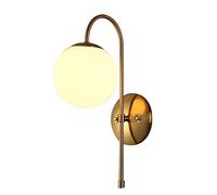 GWJKG Wall Sconce Round Glass Wall Lamp Fashion Creative Art Restaurant Aisle Bedroom Bedside Hotel Wall Light Home Decoration Lighting Sconce For Kitchen Dining Room Bar Club Cafe Waterproof