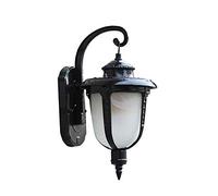 GWJKG Wall Sconce Tradition Outdoor Waterproof Wall Light Continental American Glass Shade Decoration Illumination Aluminum Garden Wall Lamp Villa Gate Aisle Lamp Waterproof