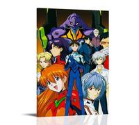 GWJXYWZP Neon Genesis Evangelion Classic Anime Cartoons Canvas Poster Wall Art Decorative Painting Bedroom Painting Posters12x18inch(30x45cm) Frame-style