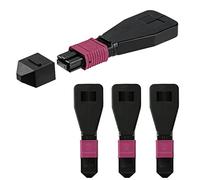 GwliUni 4Pcs MPO OM4 Multi-Mode Female Loopback Plug Supports 12 Fiber Core 6 Channels Type A for 40G 100G Networks and QSFP Testing