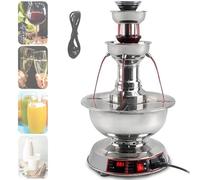 GwlThixion 3-Tier Stainless Steel Commercial Champagne Fountain, Wine Fountain Machine, 3.5L Capacity Sober Up The Wine, for Champagne, Wine, Beer, and Juice at Weddings