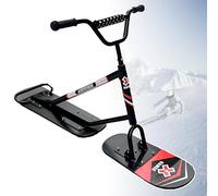 GwlThixion Adults Snow Scooter, Heavy Duty Snowmobile Sled, 360° Fully Rotation Agile Steering, 150kg Capacity Snowmobile, for Winter Sports and Family Fun in The Snow Black