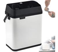 GwlThixion Electric Espresso Portafilter Cleaner, 150W Automatic Portafilter Cleaning Machine with 2 Scrapers & 1 Brush Head, Easy to clean, Suitable for The Coffee Filter White