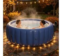 GwlThixion Inflatable Hot Tub, Outdoor Bubble Massage Portable Hot Tubs, Fast Setup, Rapid Heating, Tear-Resistant, Extra Large Capacity, Instant Home SPA Experience