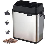 GwlThixion Portafilter Cleaner Electric, Electric Coffee portafilter Cleaner Espresso Tapping Box, 300 rpm Electric Portafilter Cleaning Machine, for 58mm Coffee portafilter silver