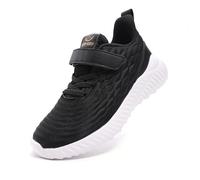 GWMDKI Unisex Kids Trainers Boys Running Shoes Girls Casual Sports Shoes Fashion Child Sneakers for Little/Big Kids Black 2UK