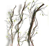 GWOKWAI 3Pcs Artificial Rattan, Real Touch Fake Faux Dead Branches, Simulation Dry Tree Vines for DIY Wreath Home Wall Garden Office Garden Decoration