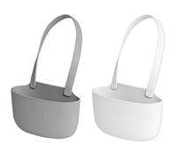 Gwolf Sponge Holder 2 Pcs Sink Caddy - Grey and White Sponge Holder for Kitchen Sink - Kitchen Sink Organiser for Store Sponges