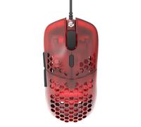 Gwolves Hati HTM Ultra Lightweight Honeycomb Design Wired Gaming Mouse 3389 Sensor - PTFE Skates - 6 Buttons - Only 58G (Ruby)